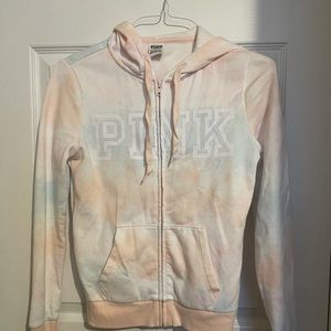 The Dye Pink logo full zip